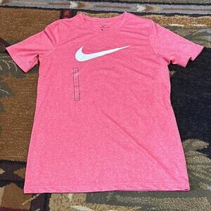 Nike Dri-Fit‎ Red/Pink Short Sleeve Tee Iconic Swoosh